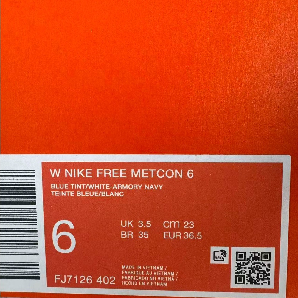 Nike Free Metcon 6 Blue Tint/Armory Navy Women's Running Shoe FJ7126-402 No Lid - Picture 8 of 12
